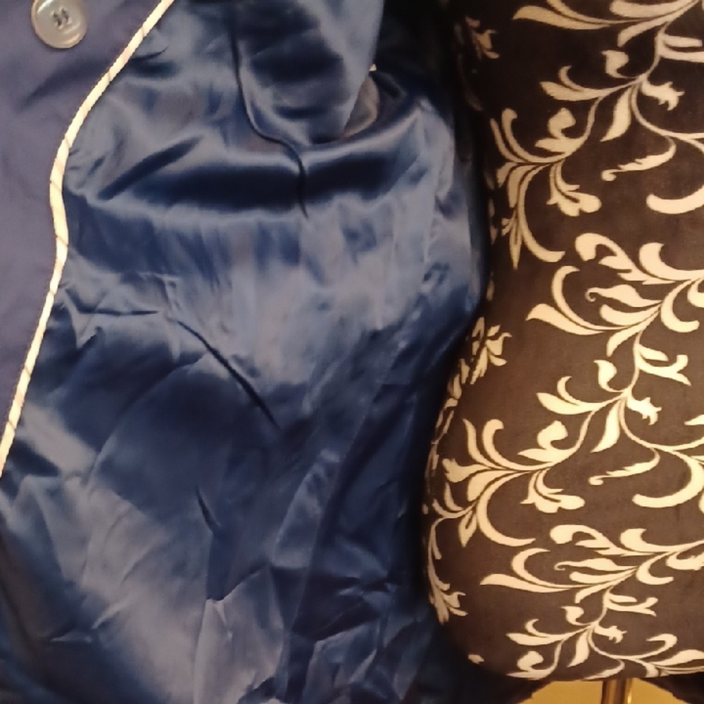 Kenneth Cole Reaction Blue Trench Coat - Picture 5 of 6
